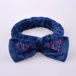 Load image into Gallery viewer, Navy Blue OMG headbands. Blue OMG hairbands. Women and children hairbands. 
