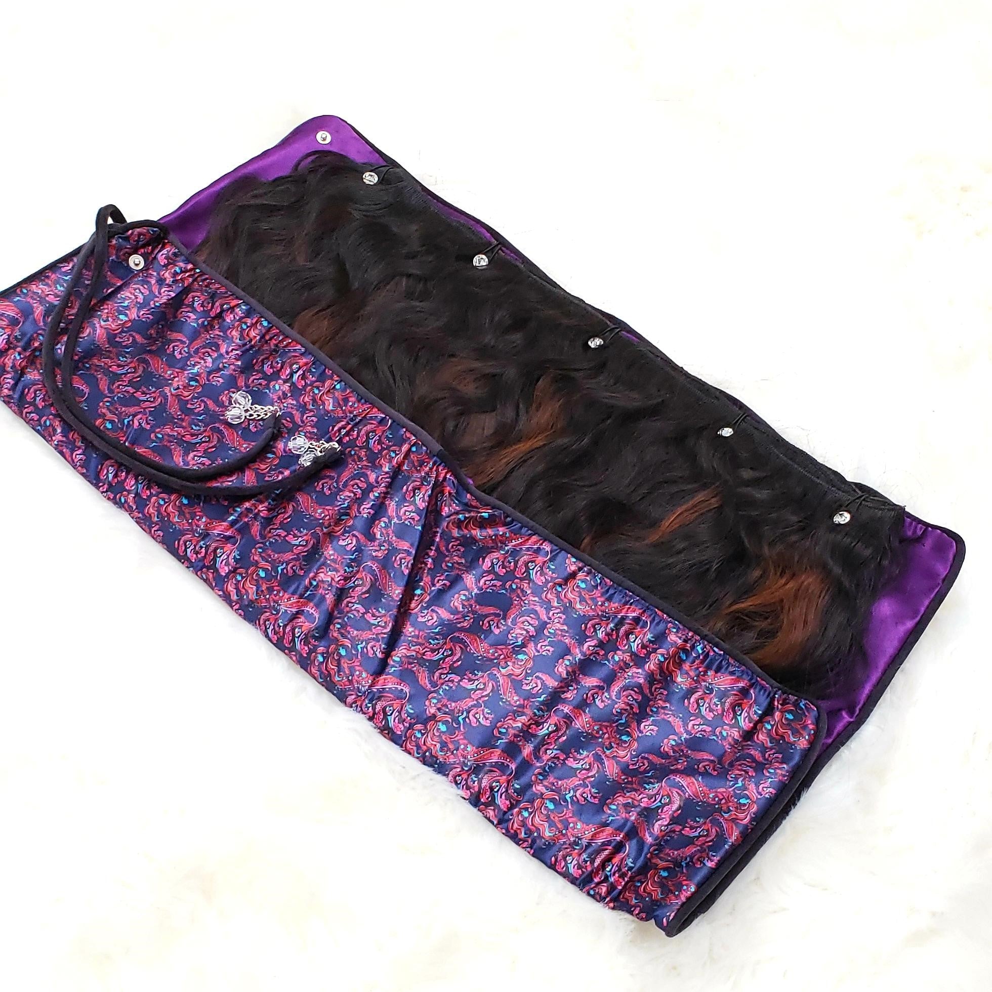The Hair Shield provides the best way to care for your hair extensions, bundles or clip-ins. Portable Weave Protector. Hair weave holder. Satin weave protector. 