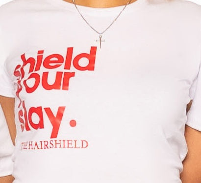 Shield your slay t-shirts. Slay T-shits. Women and men T-Shirts. Hair Protector T-shirts. 