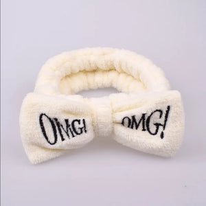 White OMG headbands. unisex OMG hairbands. Women and children hairbands. Polar bear white. 